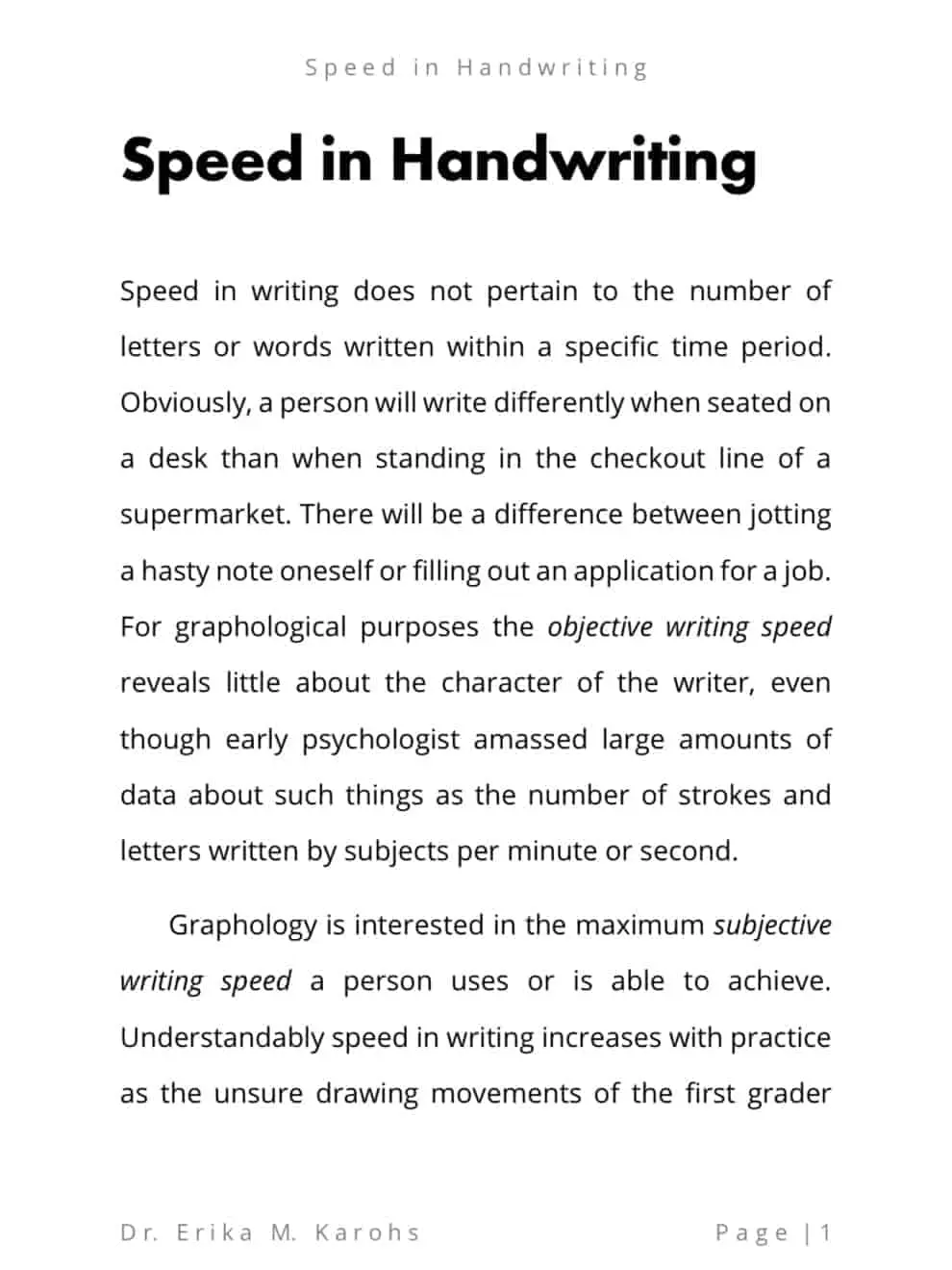 Speed in Handwriting - Image 2