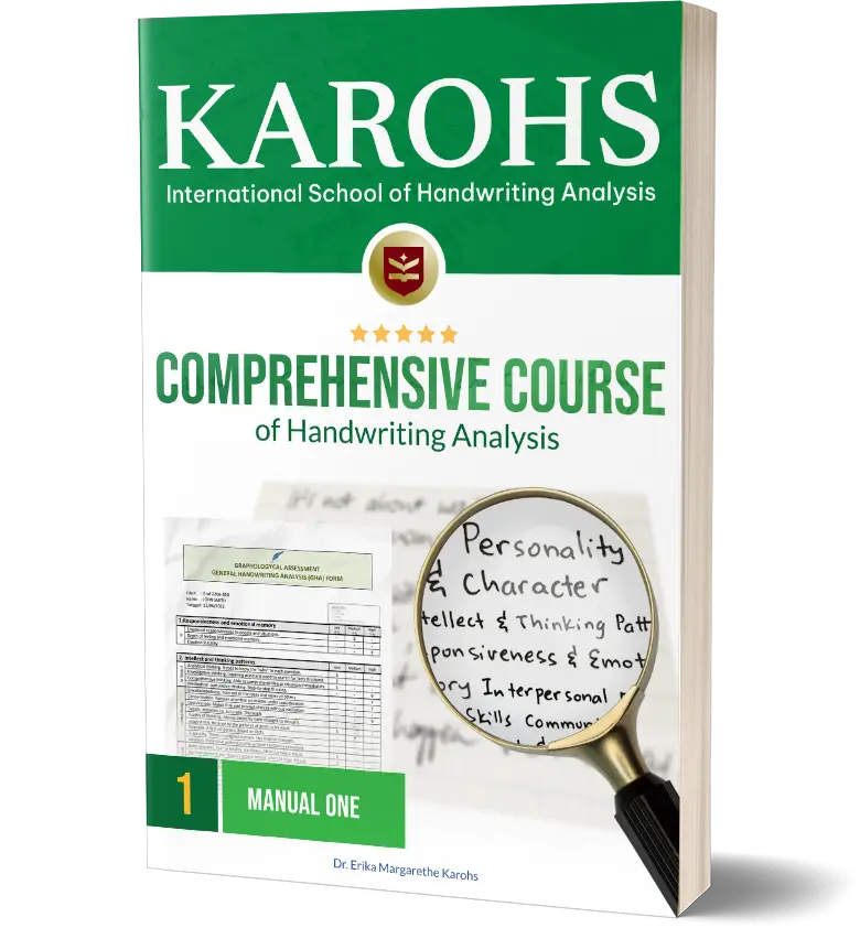 Comprehensive Course of Handwriting Analysis by KAROHS School - comprehensive handwriting analysis course materials preview