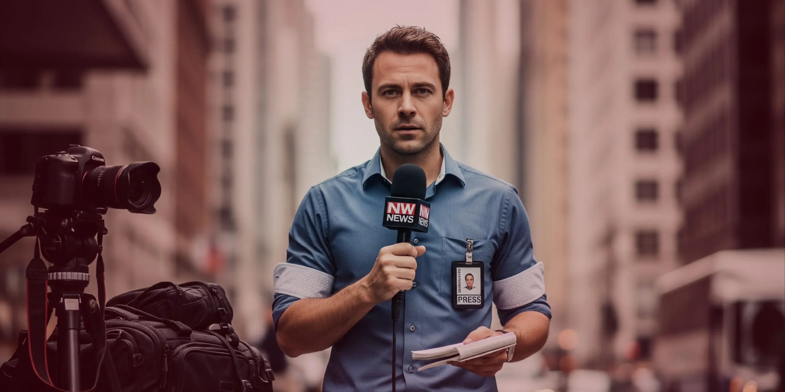 Illustration of a journalist