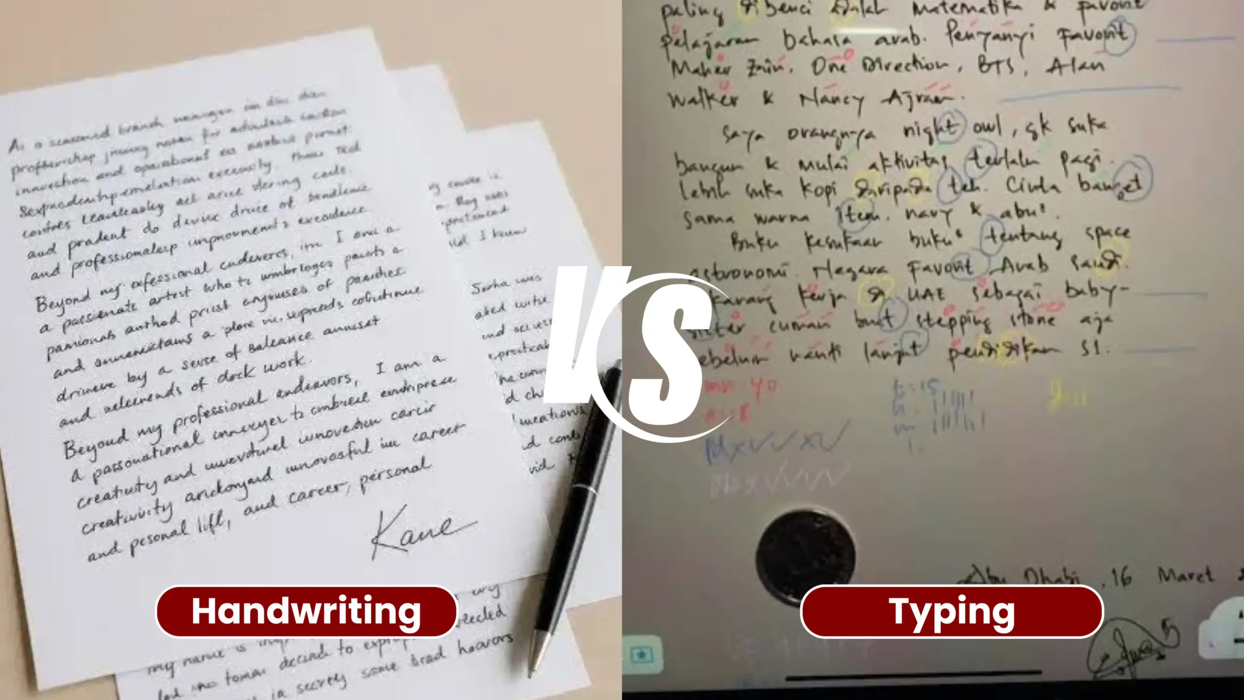handwritten notes